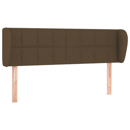 vidaXL Kopfteil mit Ohren Dunkelbraun 147x23x78/88 cm Stoff