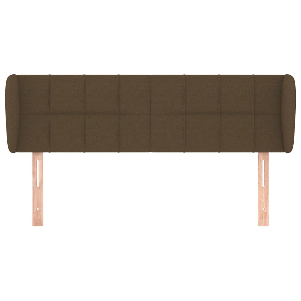 vidaXL Kopfteil mit Ohren Dunkelbraun 147x23x78/88 cm Stoff