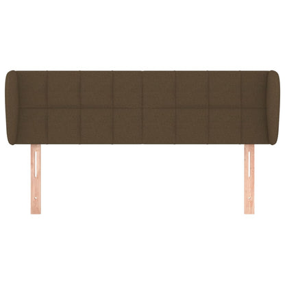 vidaXL Kopfteil mit Ohren Dunkelbraun 147x23x78/88 cm Stoff