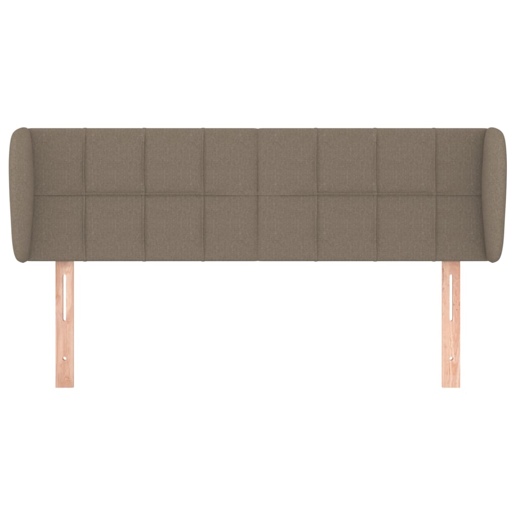 vidaXL Kopfteil mit Ohren Taupe 147x23x78/88 cm Stoff