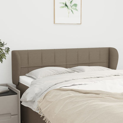 vidaXL Kopfteil mit Ohren Taupe 147x23x78/88 cm Stoff