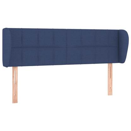 vidaXL Kopfteil mit Ohren Blau 147x23x78/88 cm Stoff