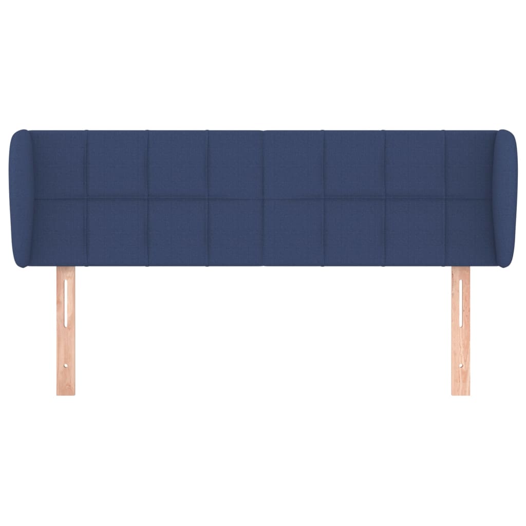 vidaXL Kopfteil mit Ohren Blau 147x23x78/88 cm Stoff