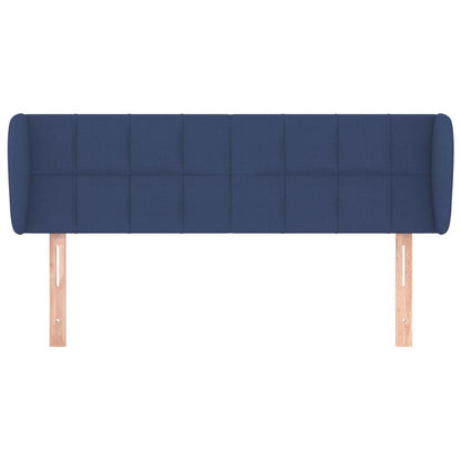 vidaXL Kopfteil mit Ohren Blau 147x23x78/88 cm Stoff