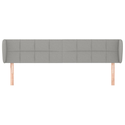 vidaXL Kopfteil mit Ohren Hellgrau 163x23x78/88 cm Stoff