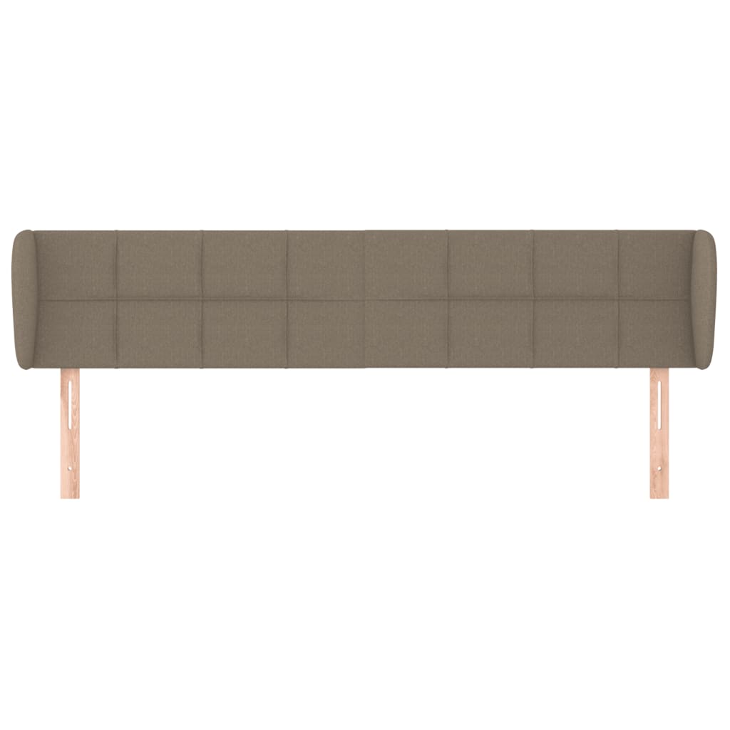 vidaXL Kopfteil mit Ohren Taupe 163x23x78/88 cm Stoff