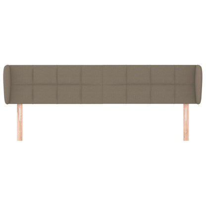 vidaXL Kopfteil mit Ohren Taupe 163x23x78/88 cm Stoff