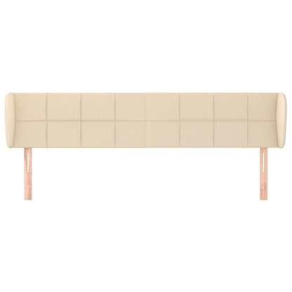 vidaXL Kopfteil mit Ohren Creme 163x23x78/88 cm Stoff