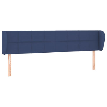 vidaXL Kopfteil mit Ohren Blau 163x23x78/88 cm Stoff