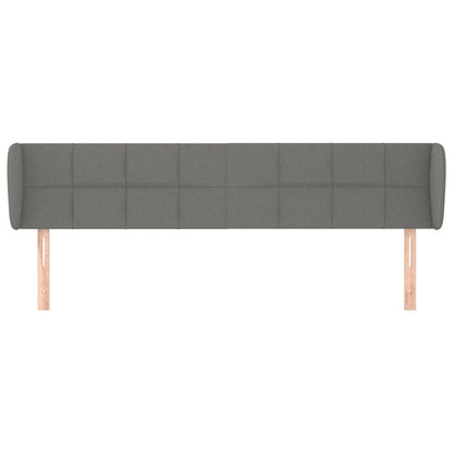 vidaXL Kopfteil mit Ohren Dunkelgrau 183x23x78/88 cm Stoff