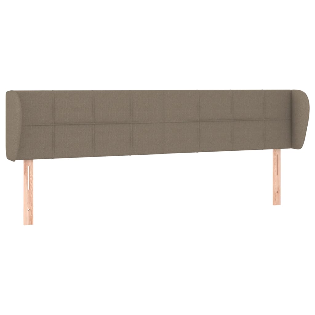 vidaXL Kopfteil mit Ohren Taupe 183x23x78/88 cm Stoff