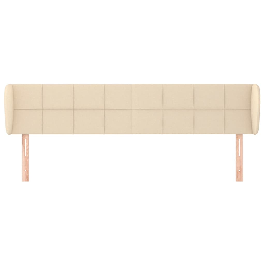 vidaXL Kopfteil mit Ohren Creme 203x23x78/88 cm Stoff