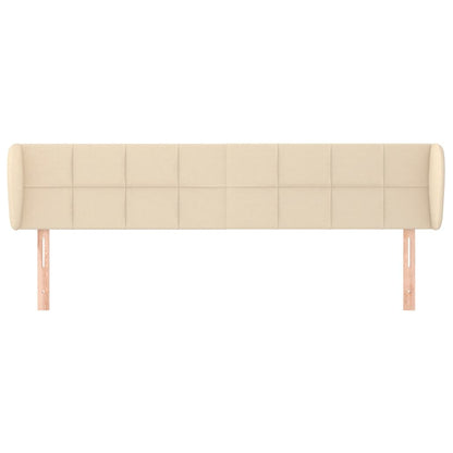 vidaXL Kopfteil mit Ohren Creme 203x23x78/88 cm Stoff