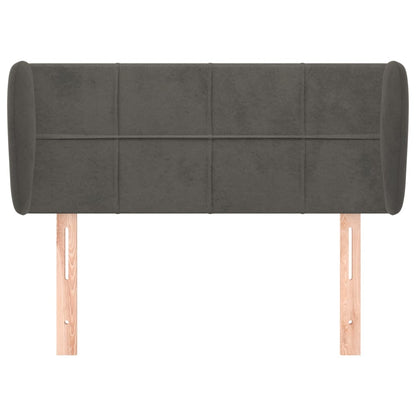 vidaXL Kopfteil mit Ohren Dunkelgrau 83x23x78/88 cm Samt