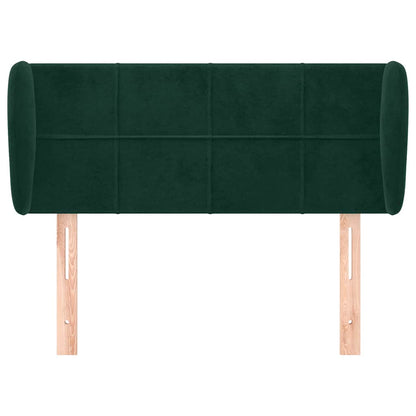 vidaXL Tête de lit à oreilles vert foncé 83x23x78/88 cm velours