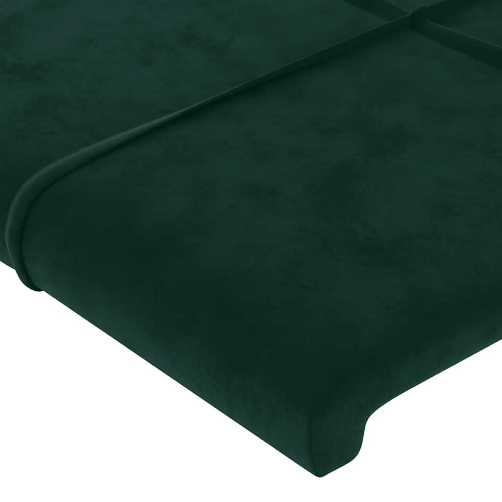 vidaXL Tête de lit à oreilles vert foncé 83x23x78/88 cm velours