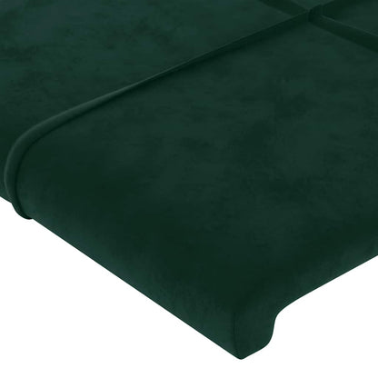 vidaXL Tête de lit à oreilles vert foncé 83x23x78/88 cm velours