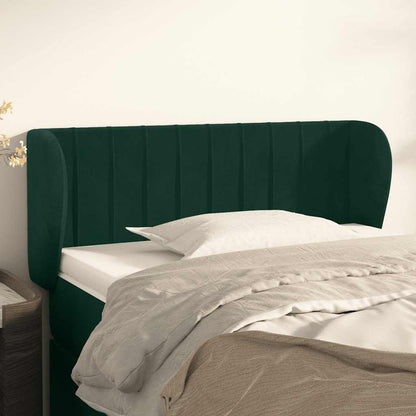 vidaXL Tête de lit à oreilles vert foncé 83x23x78/88 cm velours
