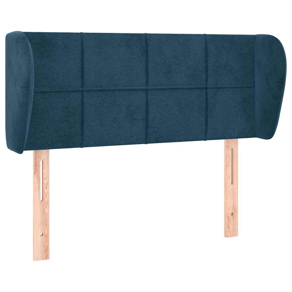 vidaXL Kopfteil mit Ohren Dunkelblau 83x23x78/88 cm Samt