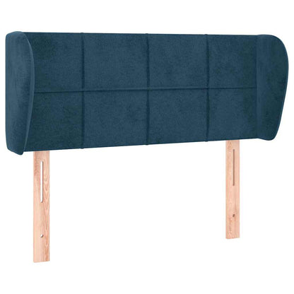 vidaXL Kopfteil mit Ohren Dunkelblau 83x23x78/88 cm Samt