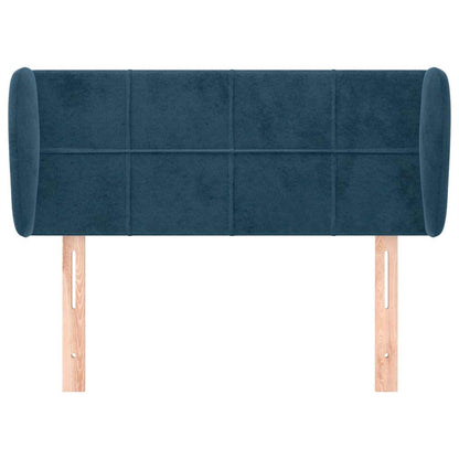 vidaXL Kopfteil mit Ohren Dunkelblau 83x23x78/88 cm Samt