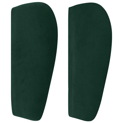 vidaXL Kopfteil mit Ohren Dunkelgrün 93x23x78/88 cm Samt