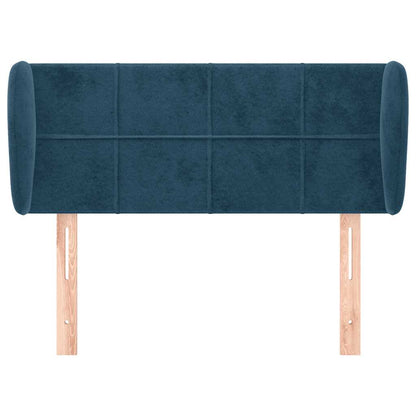 vidaXL Kopfteil mit Ohren Dunkelblau 93x23x78/88 cm Samt