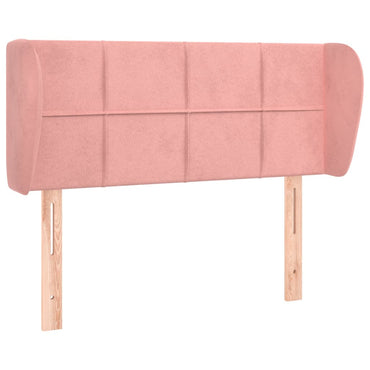 vidaXL Kopfteil mit Ohren Rosa 93x23x78/88 cm Samt