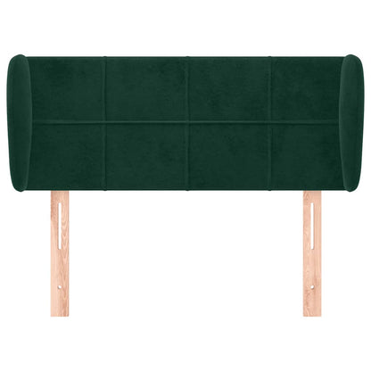 vidaXL Kopfteil mit Ohren Dunkelgrün 103x23x78/88 cm Samt