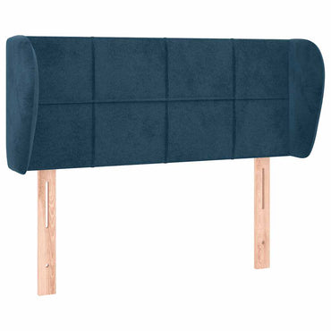 vidaXL Kopfteil mit Ohren Dunkelblau 103x23x78/88 cm Samt