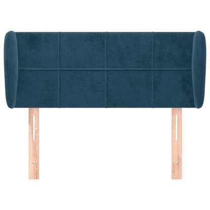 vidaXL Kopfteil mit Ohren Dunkelblau 103x23x78/88 cm Samt