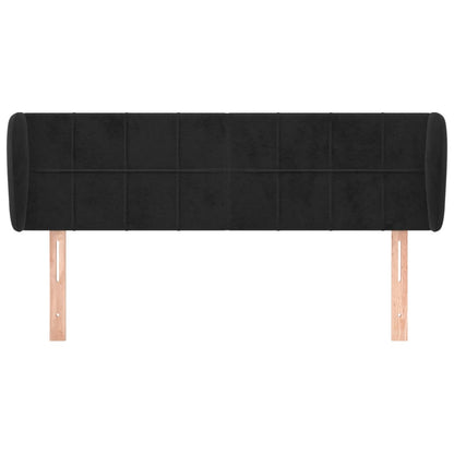 vidaXL Tête de lit à oreilles Noir 147x23x78/88 cm Velours