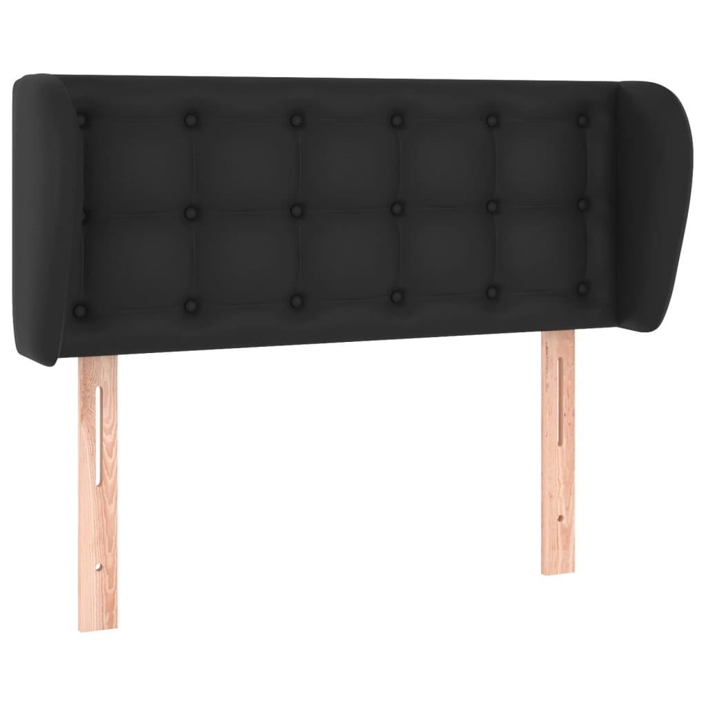 vidaXL Tête de lit à oreilles Noir 83x23x78/88 cm Similicuir