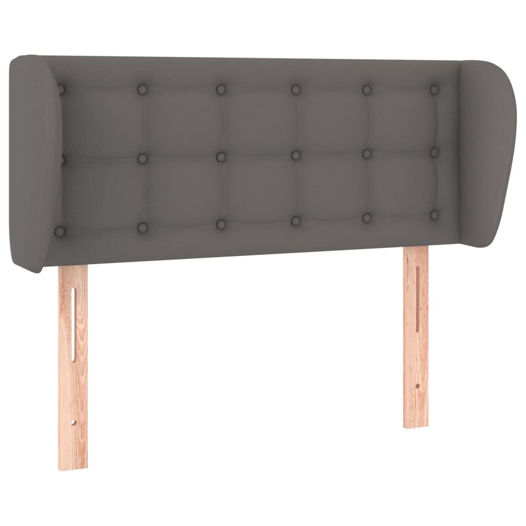 vidaXL Tête de lit à oreilles Gris 83x23x78/88 cm Similicuir