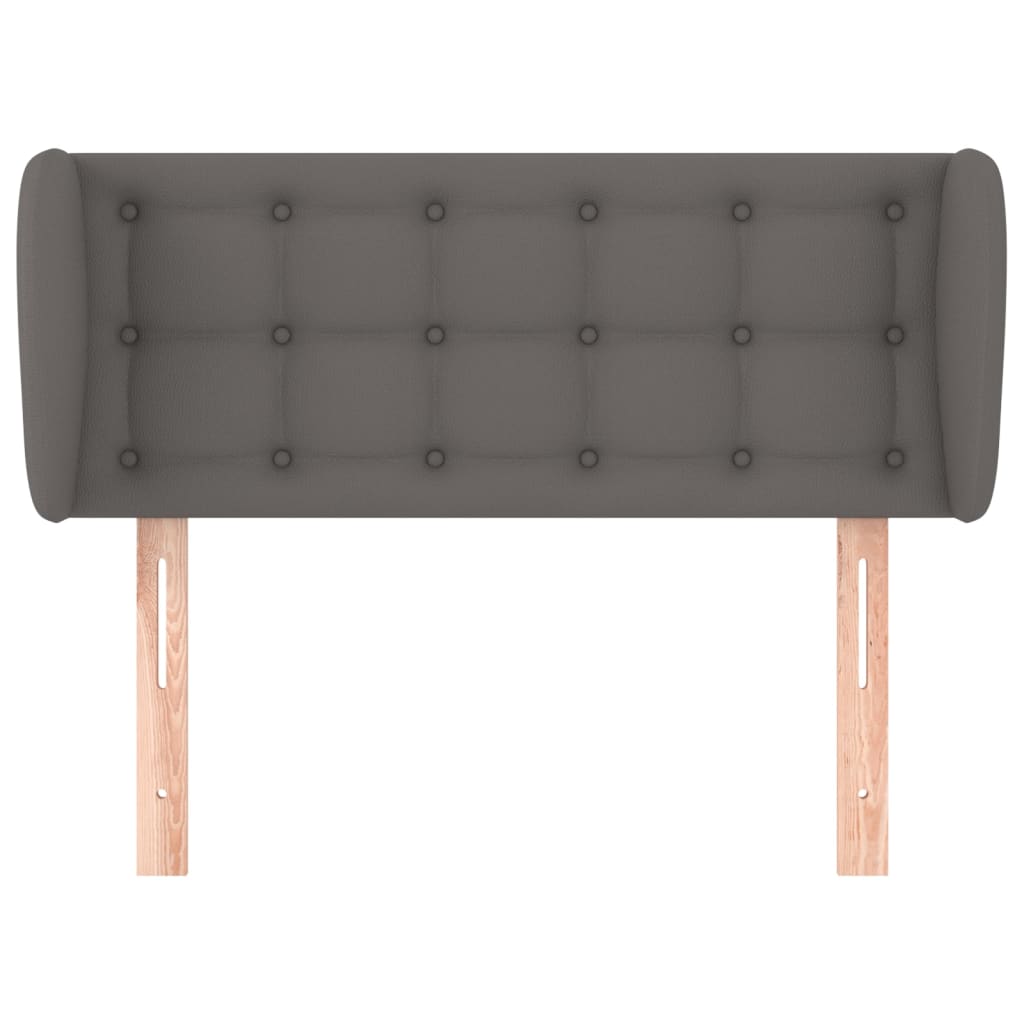 vidaXL Tête de lit à oreilles Gris 83x23x78/88 cm Similicuir