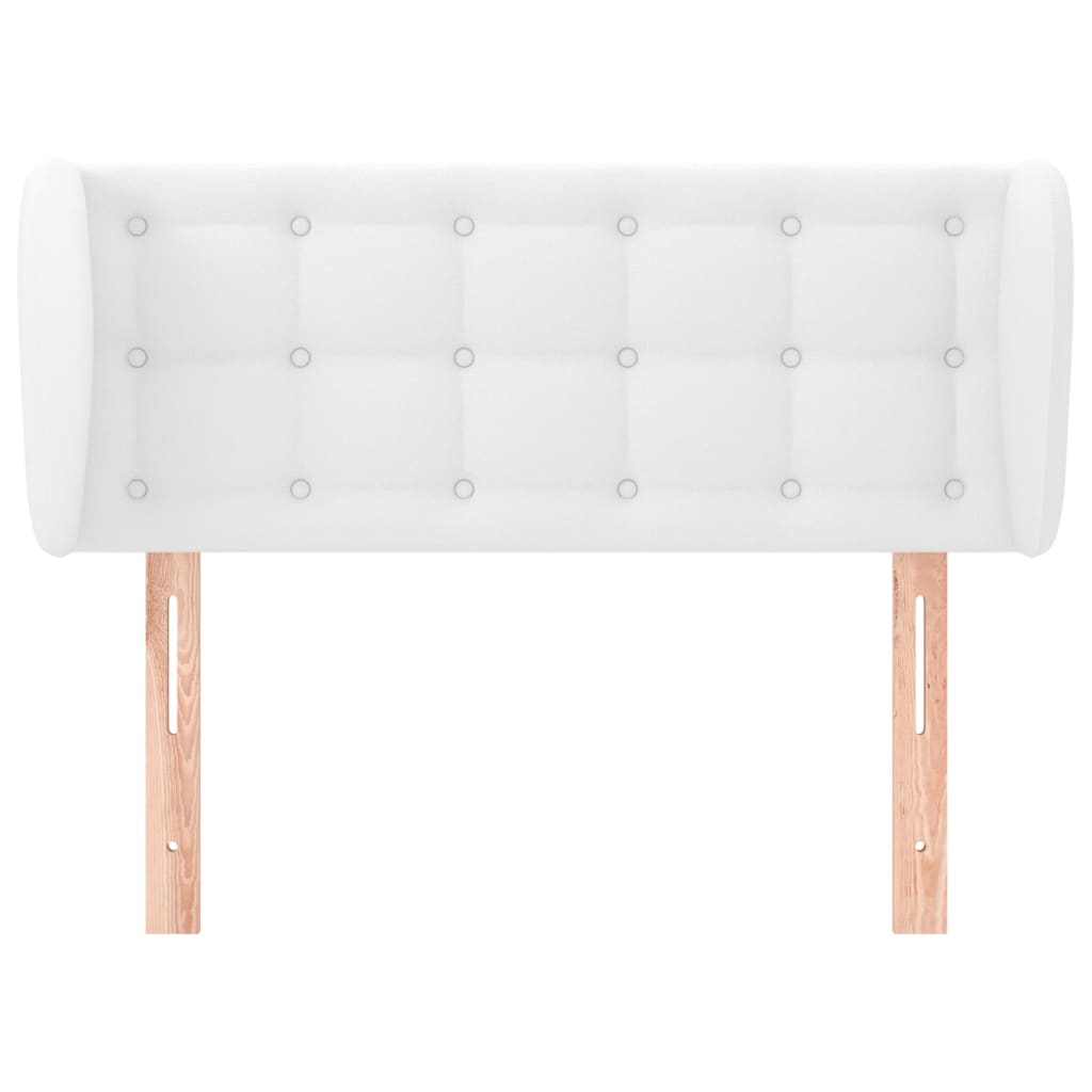 vidaXL Tête de lit à oreilles Blanc 93x23x78/88 cm Similicuir