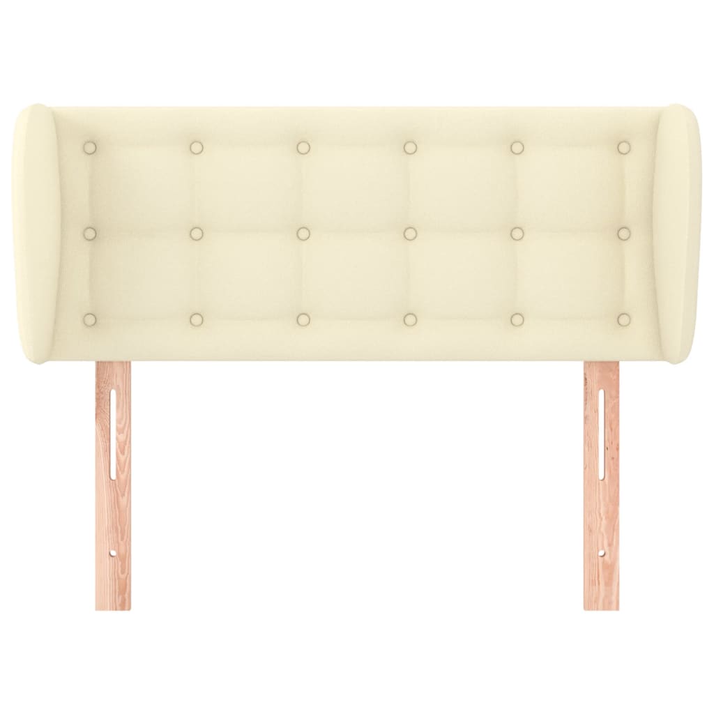vidaXL Kopfteil mit Ohren Creme 93x23x78/88 cm Kunstleder
