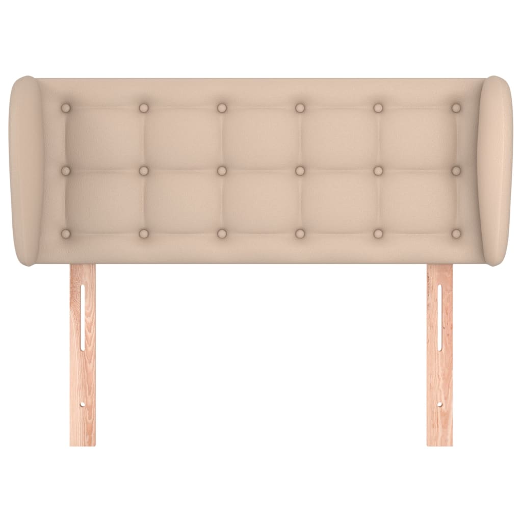 vidaXL Kopfteil mit Ohren Cappuccino-Braun 93x23x78/88 cm Kunstleder