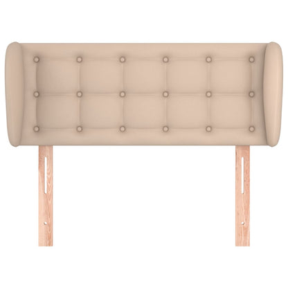 vidaXL Kopfteil mit Ohren Cappuccino-Braun 93x23x78/88 cm Kunstleder