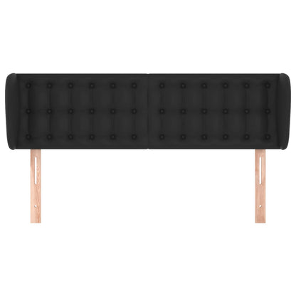 vidaXL Tête de lit à oreilles Noir 147x23x78/88 cm Similicuir