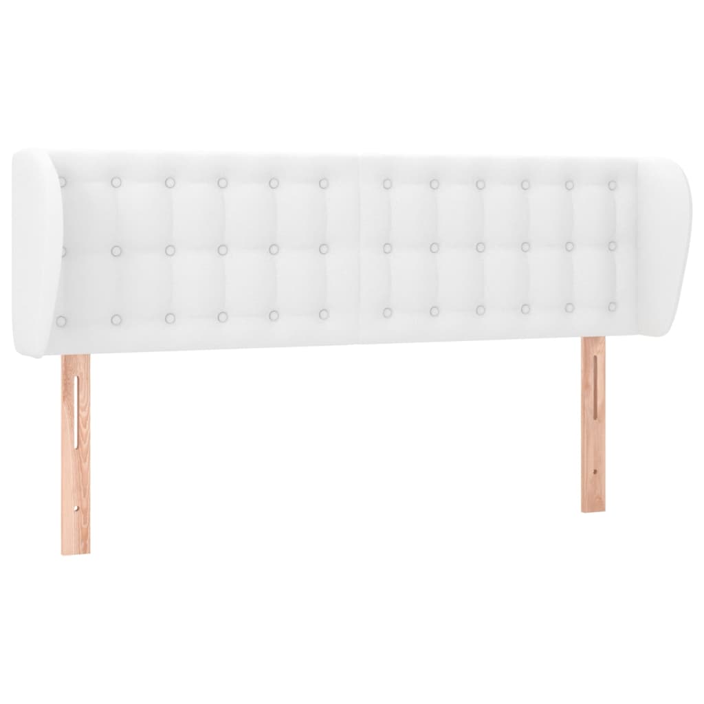 vidaXL Tête de lit à oreilles Blanc 147x23x78/88 cm Similicuir