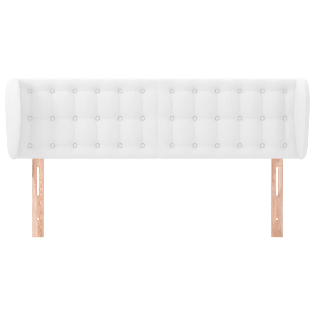 vidaXL Tête de lit à oreilles Blanc 147x23x78/88 cm Similicuir