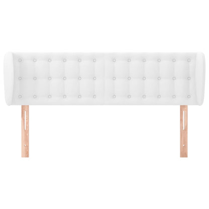 vidaXL Tête de lit à oreilles Blanc 147x23x78/88 cm Similicuir