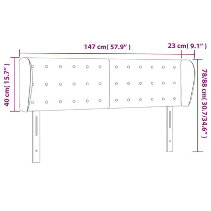vidaXL Tête de lit à oreilles Blanc 147x23x78/88 cm Similicuir