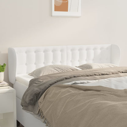 vidaXL Tête de lit à oreilles Blanc 147x23x78/88 cm Similicuir