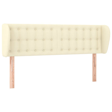 vidaXL Tête de lit à oreilles Crème 147x23x78/88 cm Similicuir