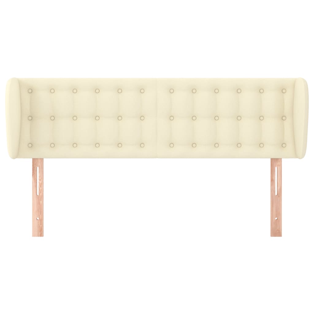 vidaXL Tête de lit à oreilles Crème 147x23x78/88 cm Similicuir