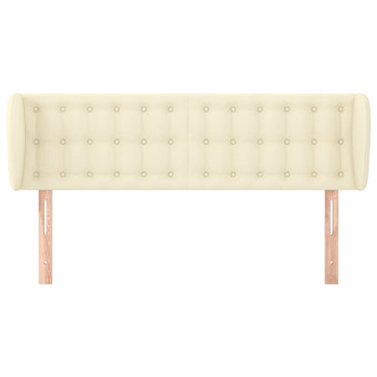 vidaXL Tête de lit à oreilles Crème 147x23x78/88 cm Similicuir
