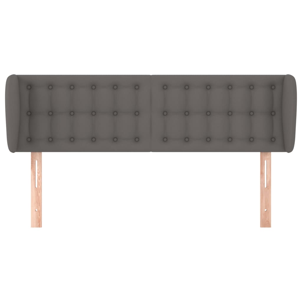 vidaXL Tête de lit à oreilles Gris 147x23x78/88 cm Similicuir