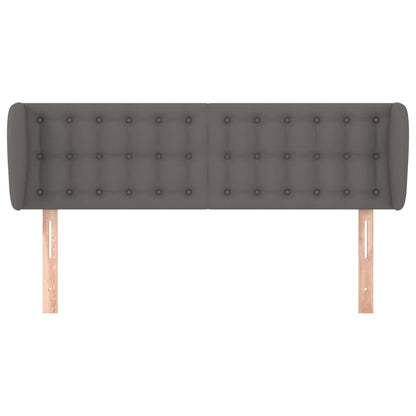 vidaXL Tête de lit à oreilles Gris 147x23x78/88 cm Similicuir